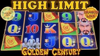  HIGH LIMIT BETS FOR THE WIN!  GOLDEN CENTRUY DRAGON LINK SLOTS!