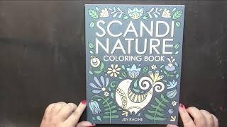 Flip & Review Scandi-Nature by Jen Racine  (Adult Coloring) #nikkicolorsjenracine