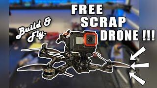 Building A Drone From Scraps!! - How to build a drone and crash it - 4K