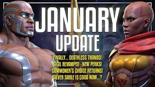 JANUARY Update! Deathless Thanos! Sigil Relaunching! Sable is Good?