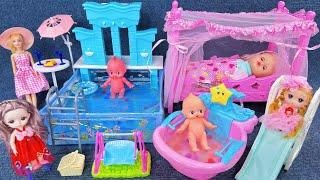 13 Minutes Satisfying with Unboxing Cute Doll Swimming Pool Playset，Baby Bathtub Toys | Review Toys