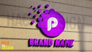 How to design letter P logo | P letter logo design in photoshop | Hack The Design