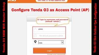 How To configure Tenda O3 as Access Point (AP) | Technical Hakim #RouterConfiguration #TendaO3