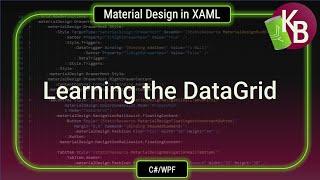 C#/WPF - Learning the DataGrid