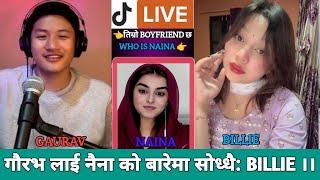 गौरभ बिल्ली लाई फकाउँदै - Billie Serious with Gaurav ? gaurav rai and billie tiktok live !