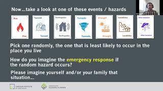 Exploratory Scenario Planning for Post-Disaster Planning in Chile Webinar