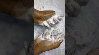 Super Crunchy Baking Soda Pebbles #asmr #satisfying