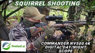 Airrifle squirrel shooting with the Oneleaf commander NV5 00 4k LRF Digital scope