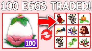 Trading 100 EGGS In Adopt Me!