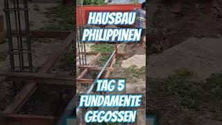 Hausbau Philippinen, Fundamente für Stützpfeiler #philippinen #bohol #hausbau