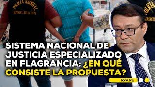 Proponen la creación del Sistema Nacional de Justicia especializado en Flagrancia #ADNRPP|ENTREVISTA