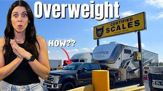 We didn't expect THIS! Payload Problem Ford F350 and 5th Wheel RV (and how to avoid it)