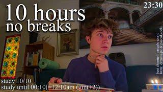 LIVE-SPECIAL| 10-HOUR study with me WITHOUT BREAKS  rain/wave/piano sounds