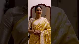 Yellow Mina Jangla Handwoven Banarasi Silk Saree | Shivangi Kasliwal