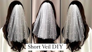 How to make Wedding Veil, Short Veil DIY tutorial, how to make Pearl Bridal Veil, Anita Benko Bridal