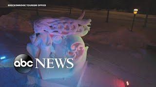 Stunning snow sculptures wow at international competition