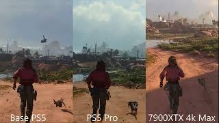 Star Wars Outlaws PS5 Vs PS5 Pro Vs AMD 7900XTX Native 4k Max Settings