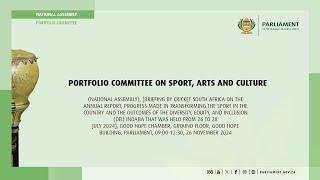 Portfolio Committee on Sport, Arts and Culture, 26 November 2024