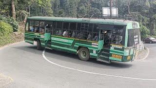 Govt Bus & Car Van Travelling Salem Yercaud Hairpin bend Hills