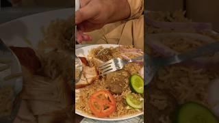 Savor pulao with shami kebab and raita salad #shamikabab #shortsfeed #mzvlogs #tastyrice #food #top