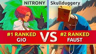 GGST ▰ NITRONY (#1 Ranked Giovanna) vs Skullduggery (#2 Ranked Faust). High Level Gameplay