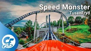 Speed Monster front seat on-ride 5K POV @60fps Tusenfryd