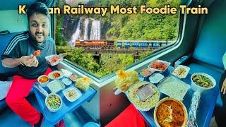 Most Foodie Train Journey Mandovi Express Part 2 || Konkan Railway Extreme Monsoon Journey