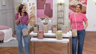 American Leather Co. Raffia Cleveland N/S Crossbody on QVC