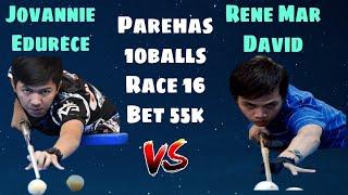 Money Game 55k | Jovannie Edurece Vs Revo David | Parehas 10balls Race 16 | 07/17/2022