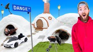 We Built an IGLOO Neighborhood! *BEST IGLOO FORT WINS*