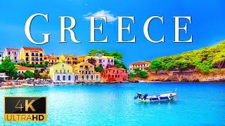 FLYING OVER GREECE (4K UHD) - Relaxing Piano Music With Wonderful Nature Videos For Stress Relief