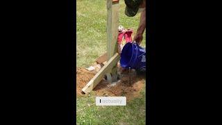 How I Pour Concrete in Post Holes - YOU MIGHT DISAGREE!