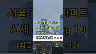 서울 강서구 아파트 시세 하락 Top 10 (최근1달~23.12.12)