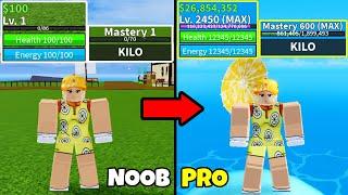 Beating Blox Fruits using Kilo! Lvl 0 to Max Lvl Noob to Pro in Blox Fruits!