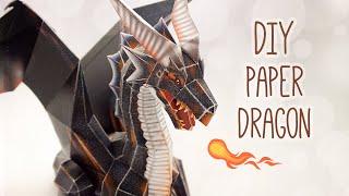 DIY Papercraft Dragon Model (step by step tutorial)