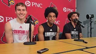 Louisville players J'Vonne Hadley, Chucky Hepburn, Reyne Smith visit media (june 27, 2024)