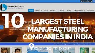 Top 10 Largest Steel Manufacturing Companies In India