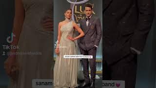Pakistani celebrities #Sanam Saeed with husband #Lux style awards