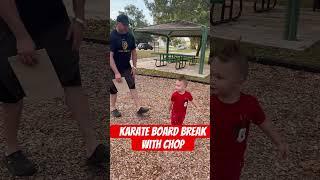 Breaking board with karate chop # karate #taekwondo #martialarts #learning