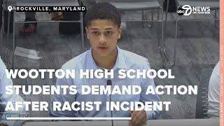 Wootton High School students demand action from school board after racist incident