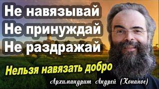 Не заставляй делать людей что-то насильно. Принуждение является адом. Архимандрит Андрей (Конанос)