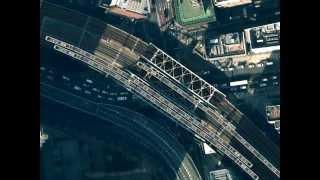 StationOnMap, curve rails of big bridge.