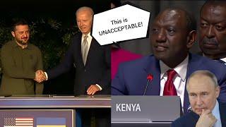 "This unacceptable!" William Ruto differs with US & G7 at Ukraine Peace Summit over Russian assets