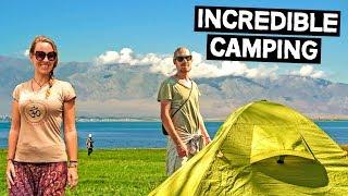 ISSYK KUL | CAMPING BY KYRGYZSTAN’S BIGGEST ALPINE LAKE | Central Asia Travel Vlog