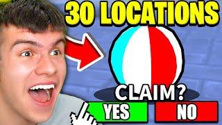 How To FIND ALL 30 BEACH BALL LOCATIONS In Roblox Toilet Tower Defense! BEACH BALL HUNT EVENT!