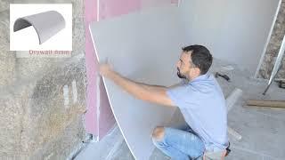  Installation Technique: Installing CURVED Drywall Wall Using L-Profile  Metal Frames