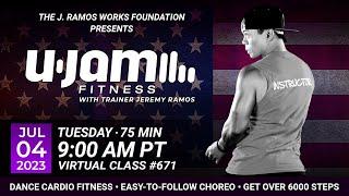 Virtual 75 Minute U-Jam Fitness Class with Jeremy Ramos (07/04/2022) - 9:00AM PT