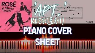 ROSE(로제) & Bruno Mars 'APT.' [Piano Cover +Sheets] [피아노 + 악보]