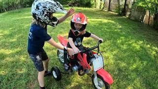 Sawyer's 1st Ride Honda CRF50F Maiden Voyage