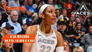 A'JA WILSON GOES OFF  Double-double performance leads to Aces' win  | WNBA on ESPN